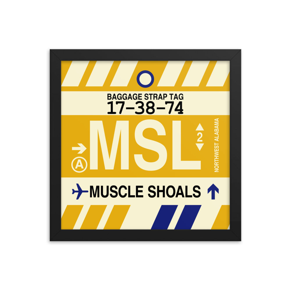 Travel-Themed Framed Print • MSL Muscle Shoals • YHM Designs - Image 02