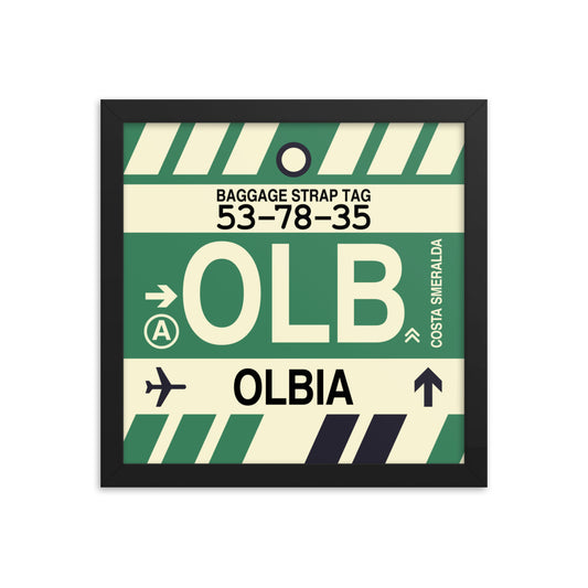 Travel-Themed Framed Print • OLB Olbia • YHM Designs - Image 02