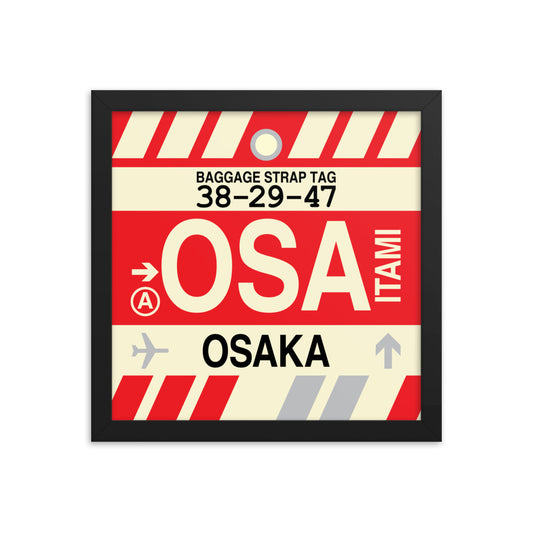 Travel-Themed Framed Print • OSA Osaka • YHM Designs - Image 02