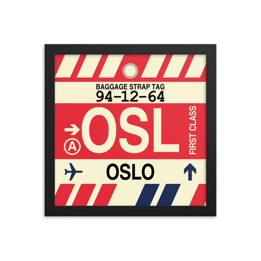 Travel-Themed Framed Print • OSL Oslo Souvenir • YHM Designs - Image 02