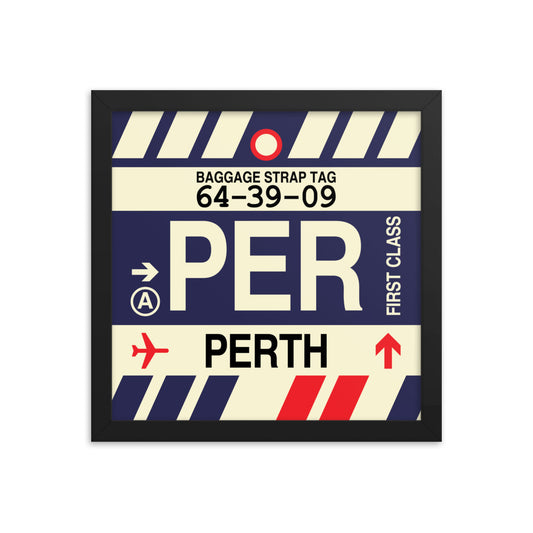 Travel-Themed Framed Print • PER Perth • YHM Designs - Image 02