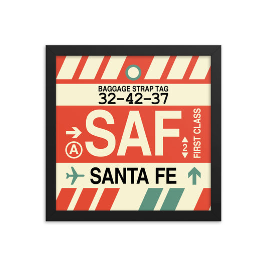 Travel-Themed Framed Print • SAF Santa Fe Souvenir • YHM Designs - Image 02