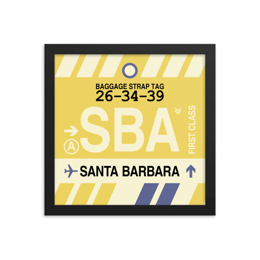Travel-Themed Framed Print • SBA Santa Barbara • YHM Designs - Image 02