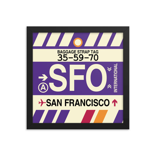 Travel-Themed Framed Print • SFO San Francisco • YHM Designs - Image 02