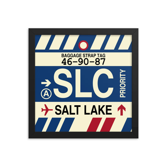 Travel-Themed Framed Print • SLC Salt Lake City • YHM Designs - Image 02