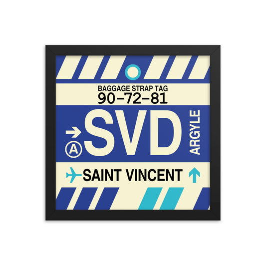 Travel-Themed Framed Print • SVD Saint Vincent • YHM Designs - Image 02