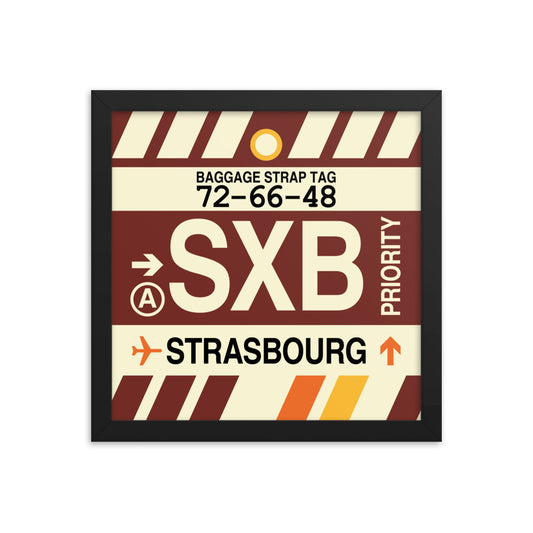 Travel-Themed Framed Print • SXB Strasbourg • YHM Designs - Image 02