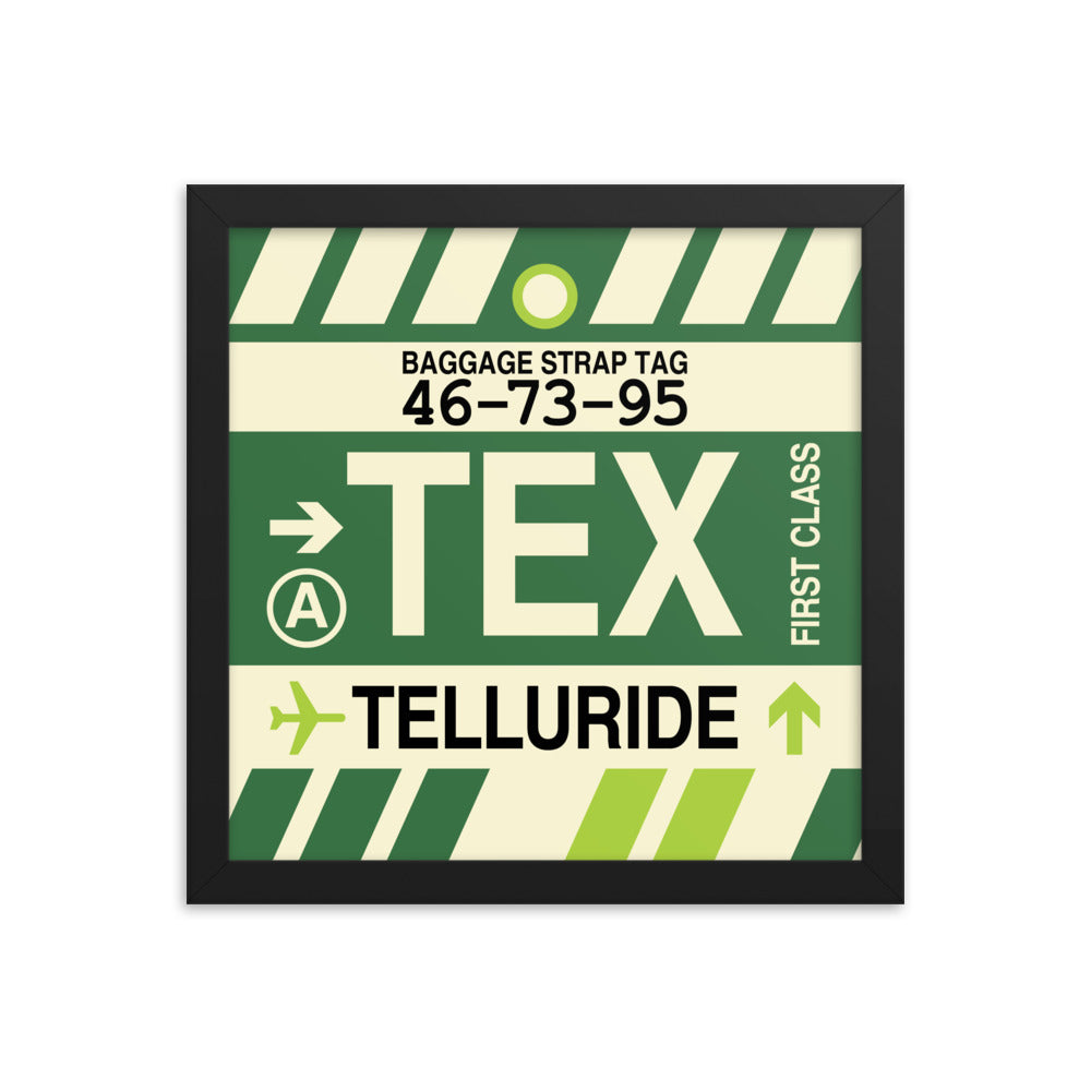 Travel-Themed Framed Print • TEX Telluride • YHM Designs - Image 02
