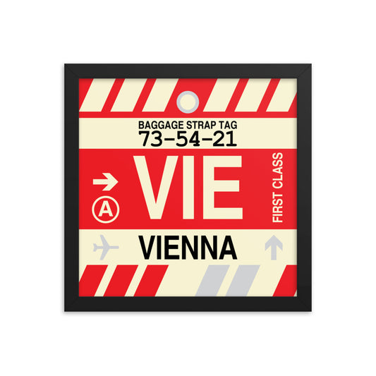 Travel-Themed Framed Print • VIE Vienna • YHM Designs - Image 02