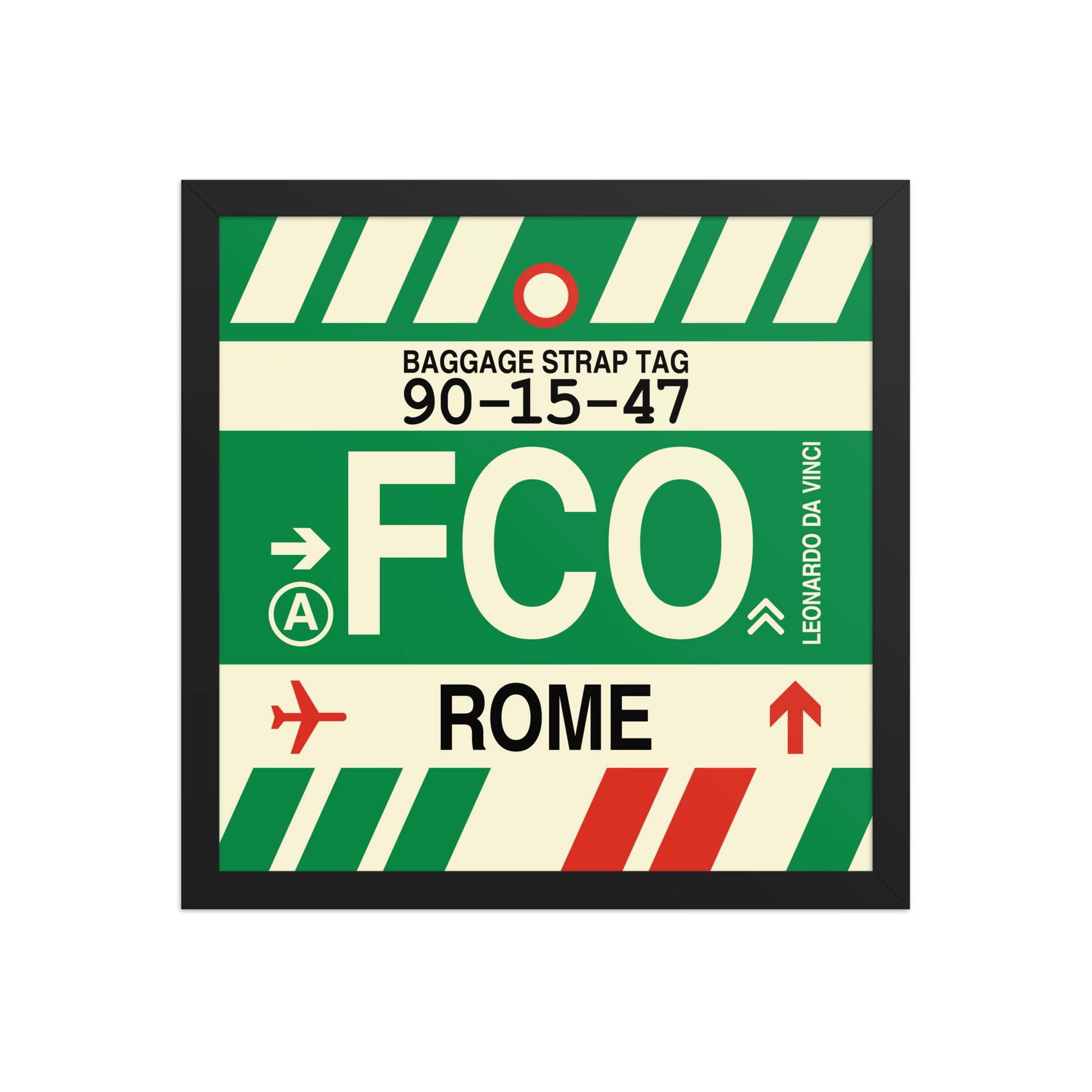 Travel-Themed Framed Print • FCO Rome Souvenir • YHM Designs - Image 03