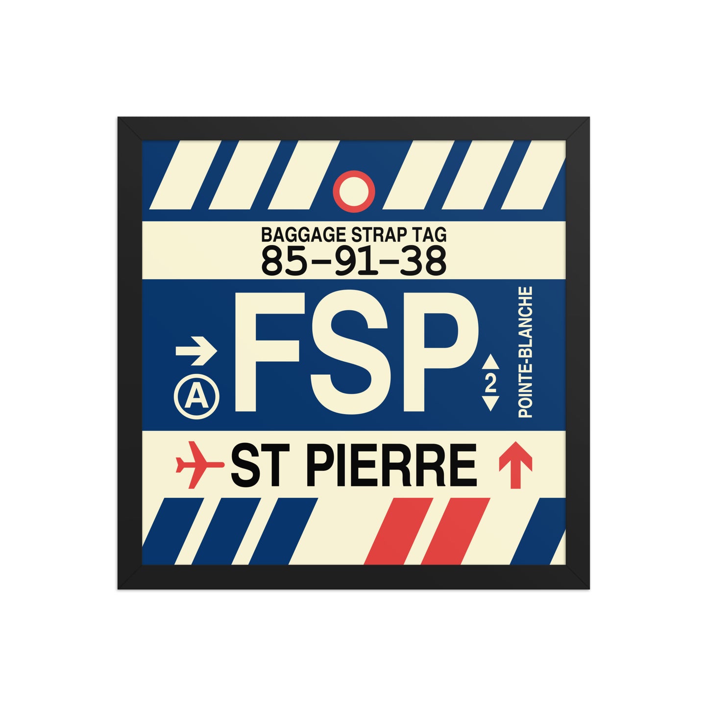 Travel-Themed Framed Print • FSP St-Pierre Souvenir • YHM Designs - Image 03