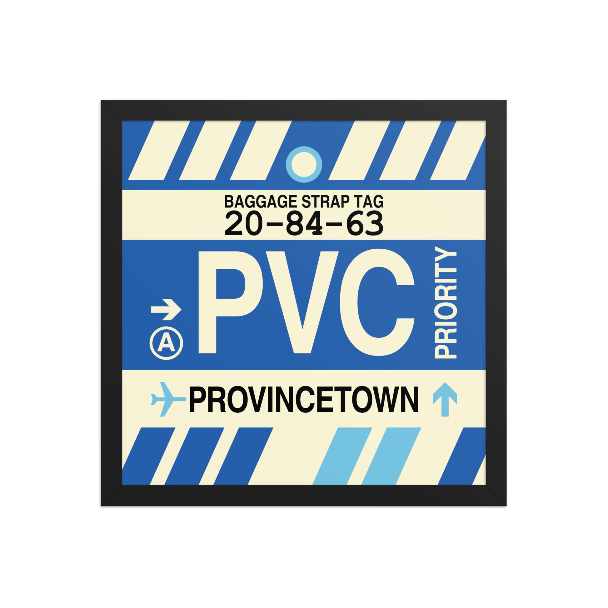 PVC Provincetown Framed Print • Jet Age Baggage Tag Design • YHM Designs - Image 07