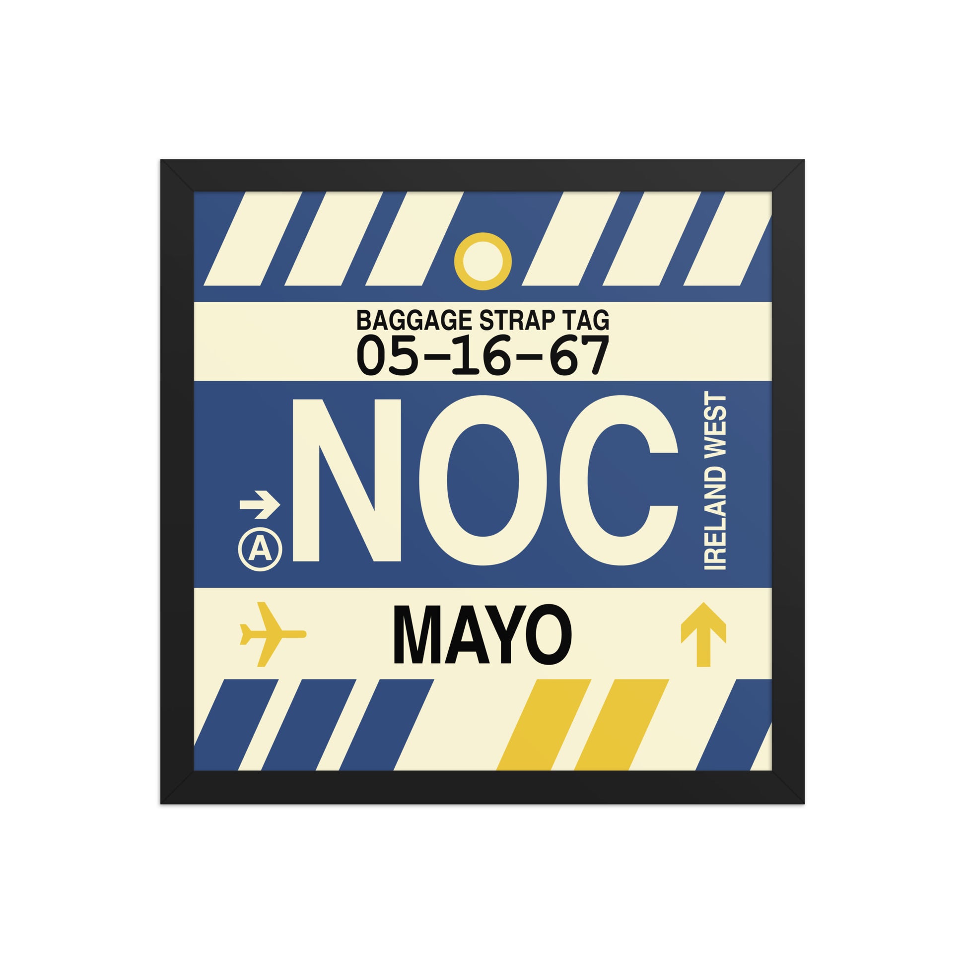 NOC Mayo Framed Print • Jet Age Baggage Tag Design • YHM Designs - Image 07