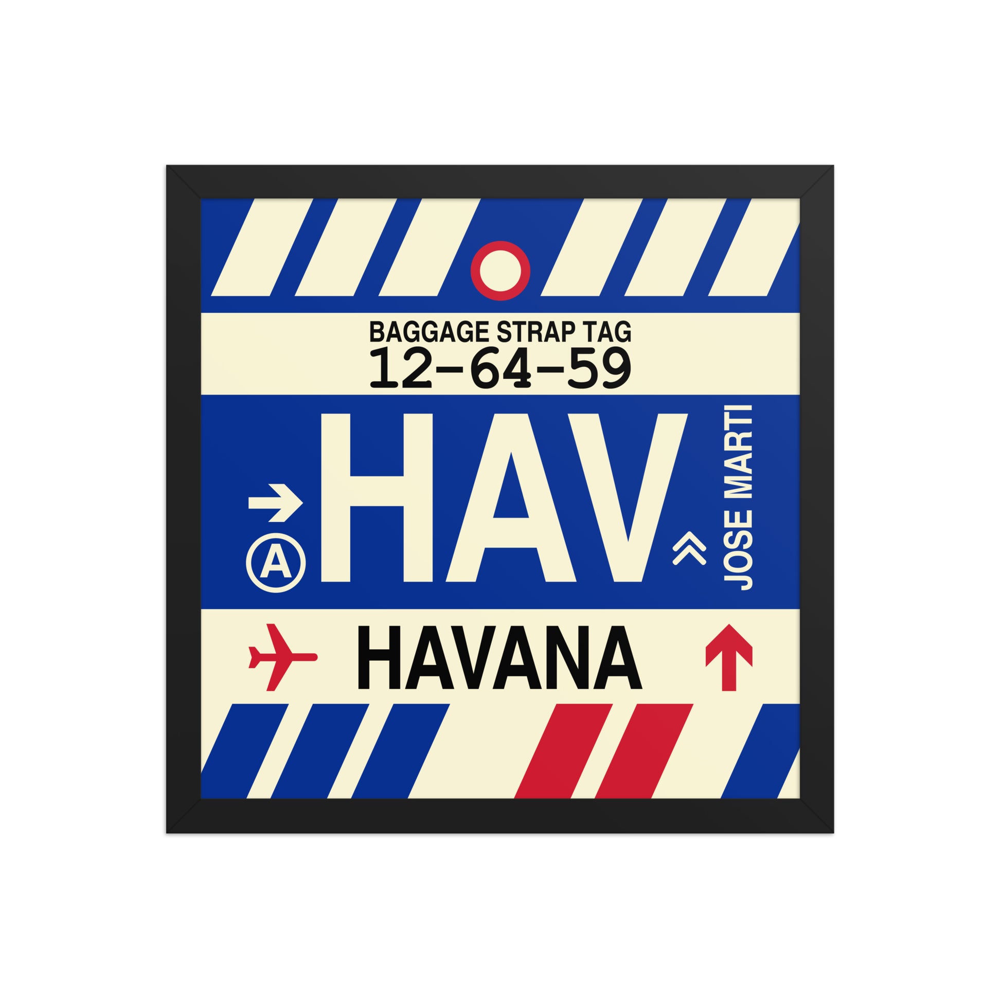 HAV Havana Framed Print • Jet Age Baggage Tag Design • YHM Designs - Image 07