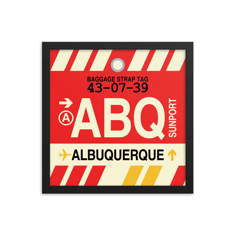 Travel-Themed Framed Print • ABQ Albuquerque Souvenir • YHM Designs - Image 03