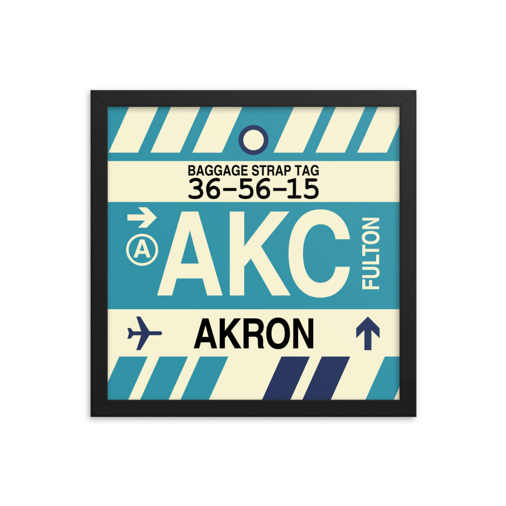 Travel-Themed Framed Print • AKC Akron • YHM Designs - Image 03