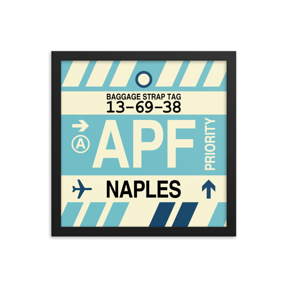 Travel-Themed Framed Print • APF Naples Souvenir • YHM Designs - Image 03