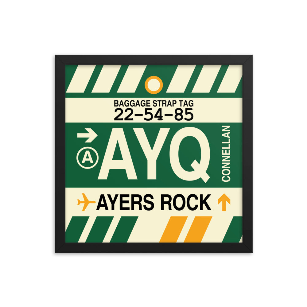 Travel-Themed Framed Print • AYQ Ayers Rock • YHM Designs - Image 03