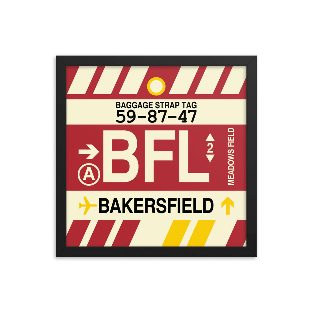 Travel-Themed Framed Print • BFL Bakersfield • YHM Designs - Image 03