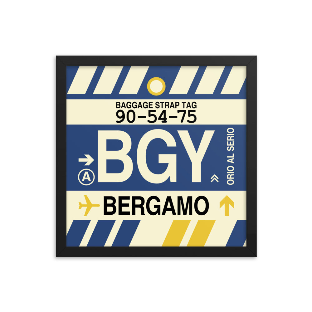 Travel-Themed Framed Print • BGY Bergamo • YHM Designs - Image 03