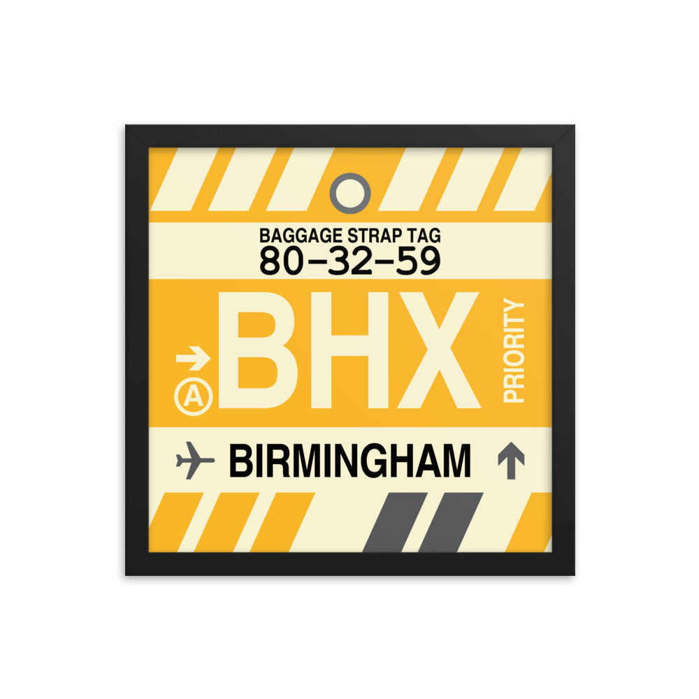 Travel-Themed Framed Print • BHX Birmingham • YHM Designs - Image 03