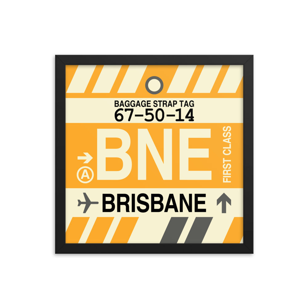 Travel-Themed Framed Print • BNE Brisbane • YHM Designs - Image 03