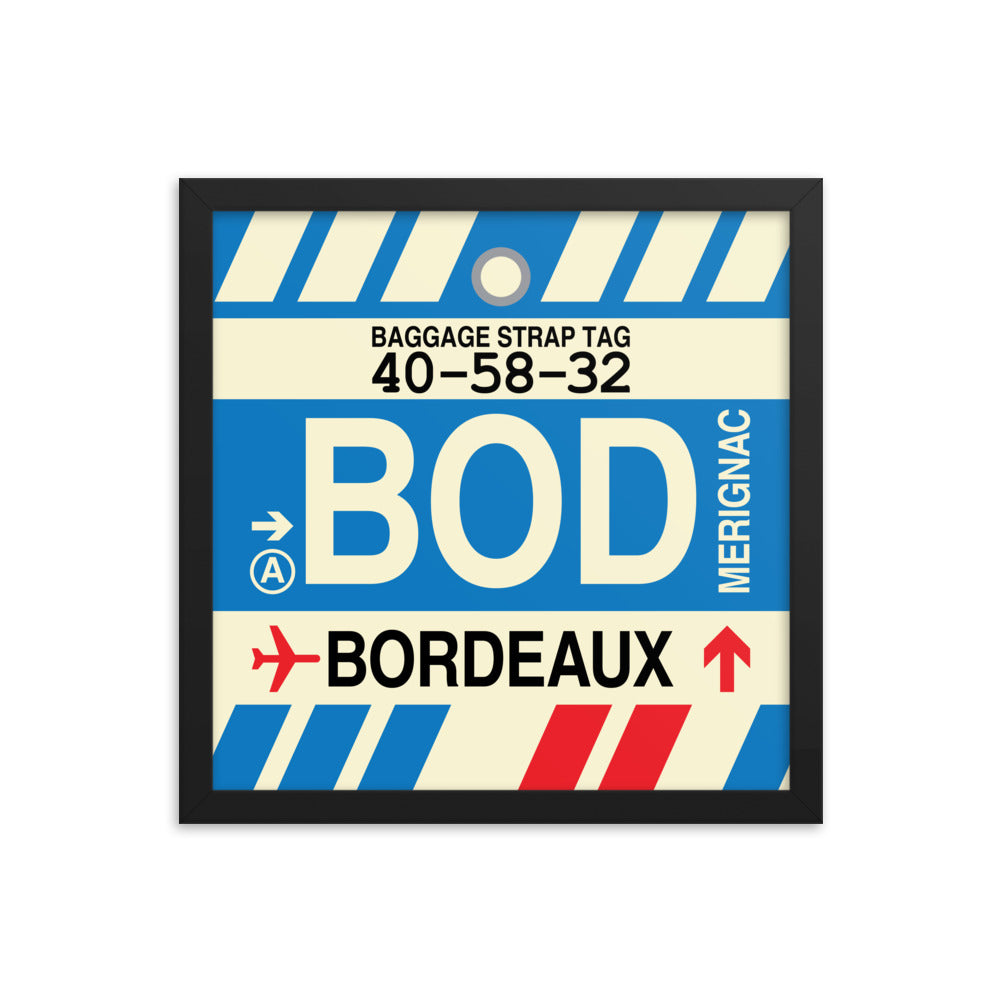 Travel-Themed Framed Print • BOD Bordeaux • YHM Designs - Image 03