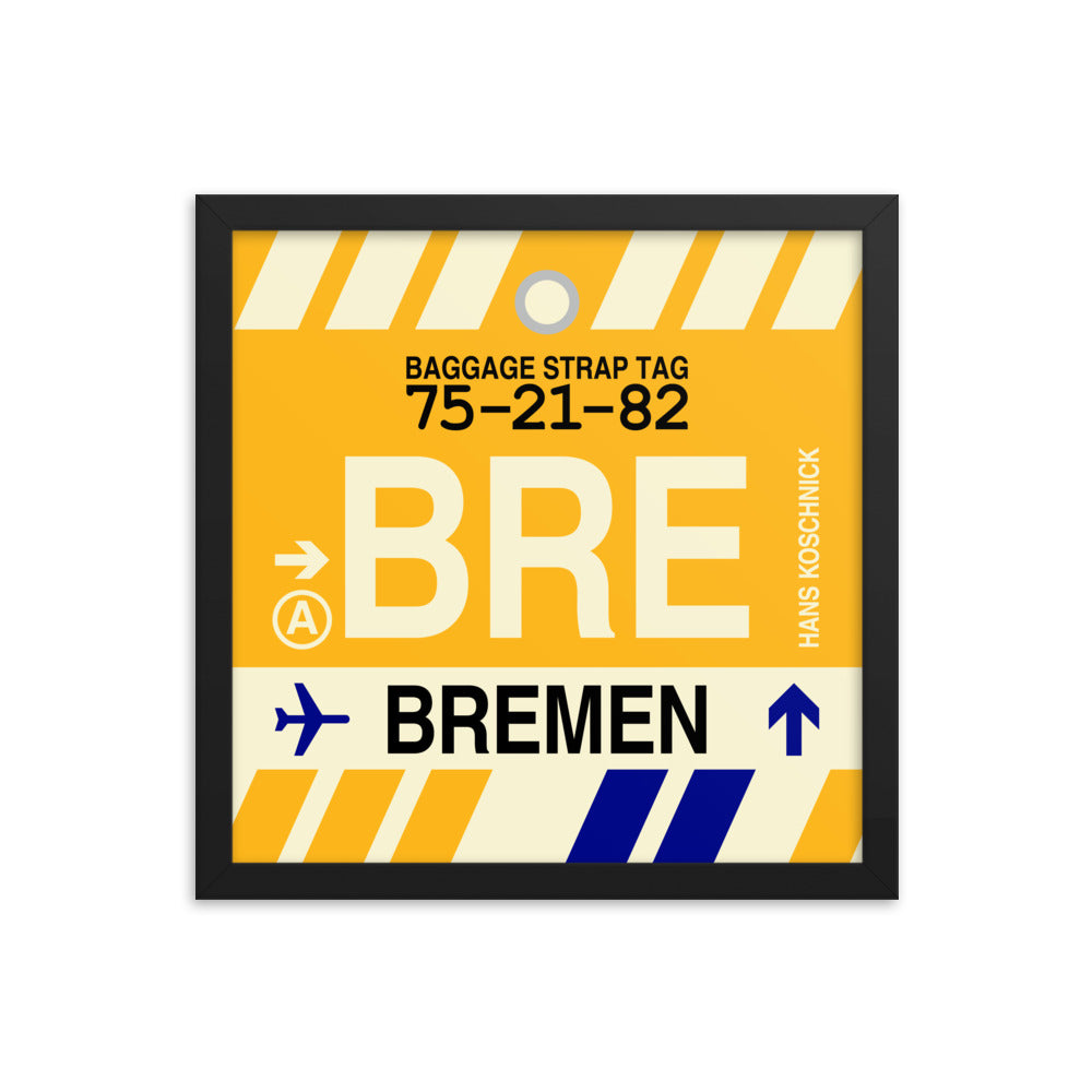Travel-Themed Framed Print • BRE Bremen • YHM Designs - Image 03