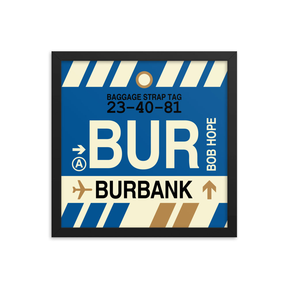Travel-Themed Framed Print • BUR Burbank • YHM Designs - Image 03