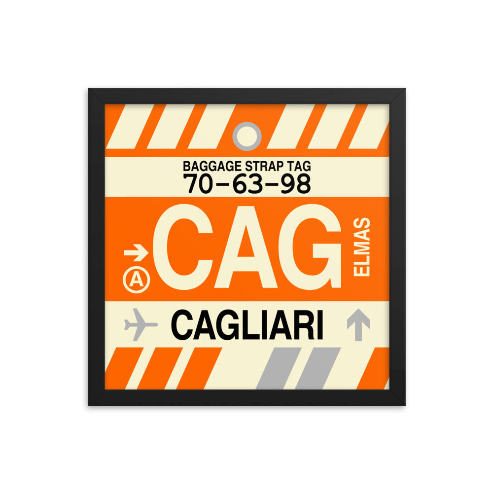 Travel-Themed Framed Print • CAG Cagliari • YHM Designs - Image 03