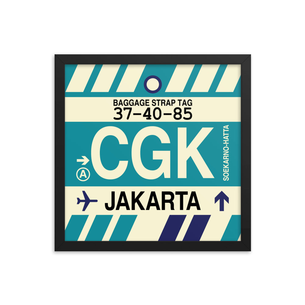 Travel-Themed Framed Print • CGK Jakarta Souvenir • YHM Designs - Image 03