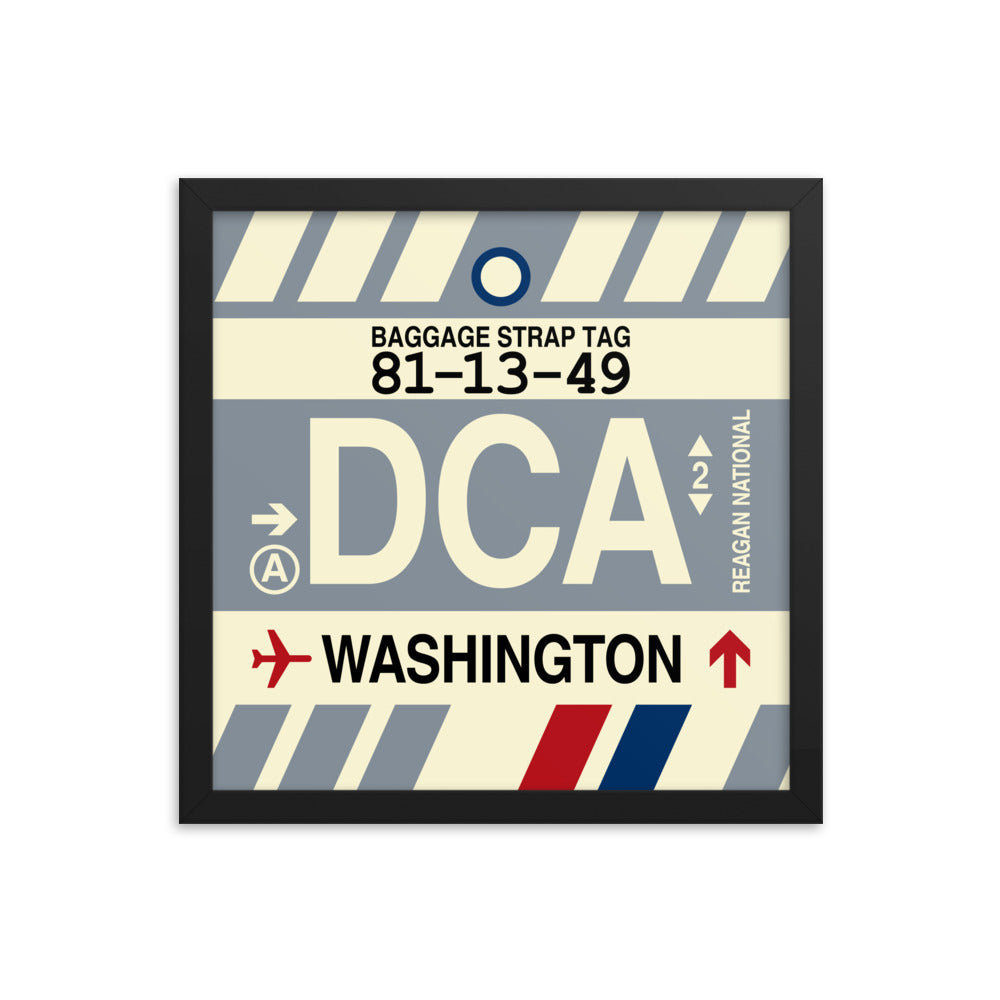 Travel-Themed Framed Print • DCA Washington • YHM Designs - Image 03