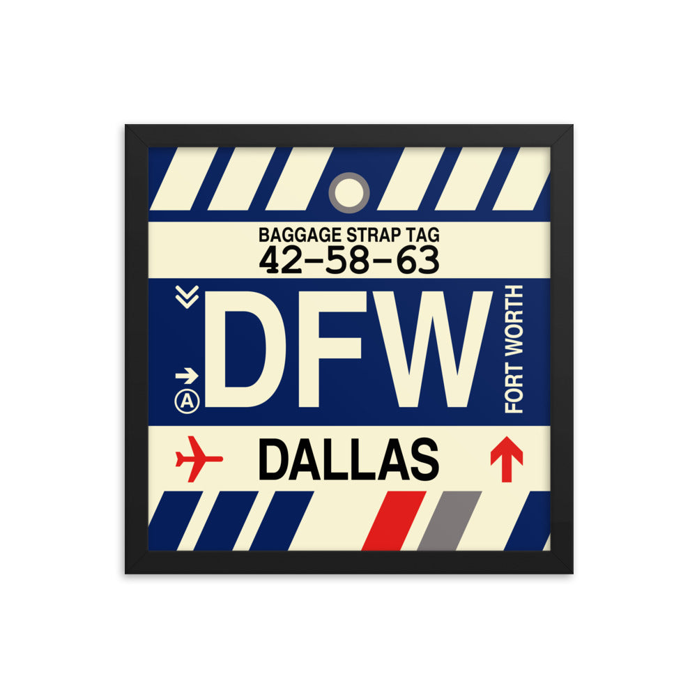 Travel-Themed Framed Print • DFW Dallas • YHM Designs - Image 03