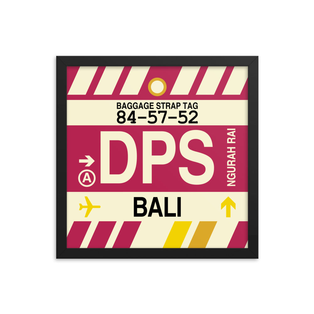 Travel-Themed Framed Print • DPS Bali Souvenir • YHM Designs - Image 03