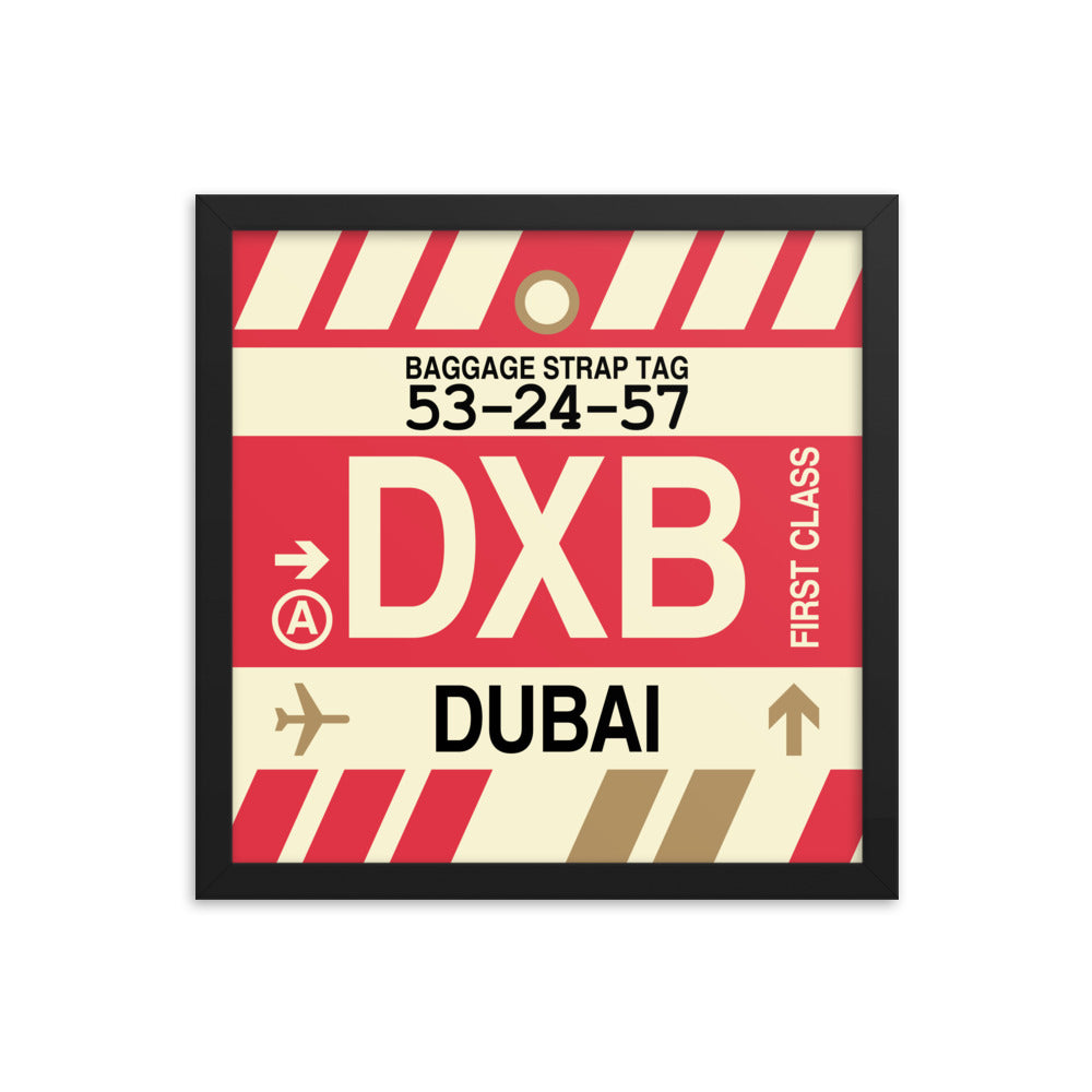 Travel-Themed Framed Print • DXB Dubai • YHM Designs - Image 03