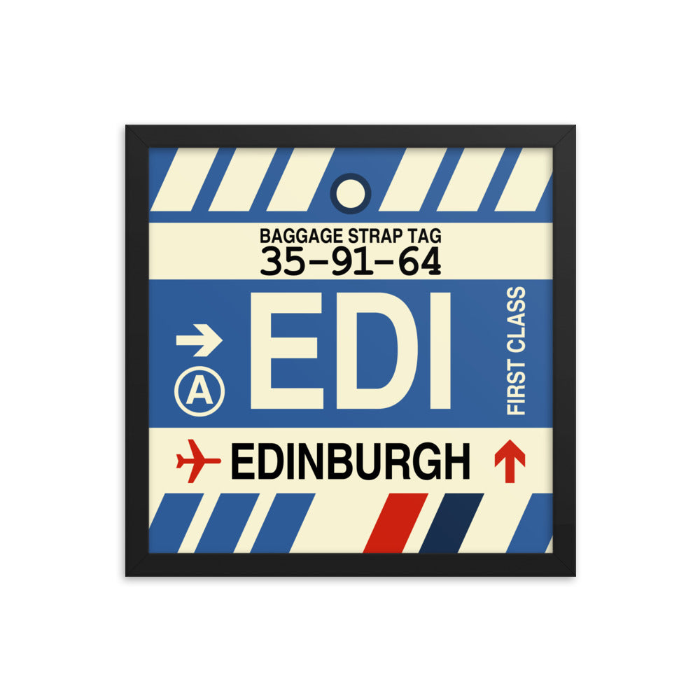 Travel-Themed Framed Print • EDI Edinburgh Souvenir • YHM Designs - Image 03