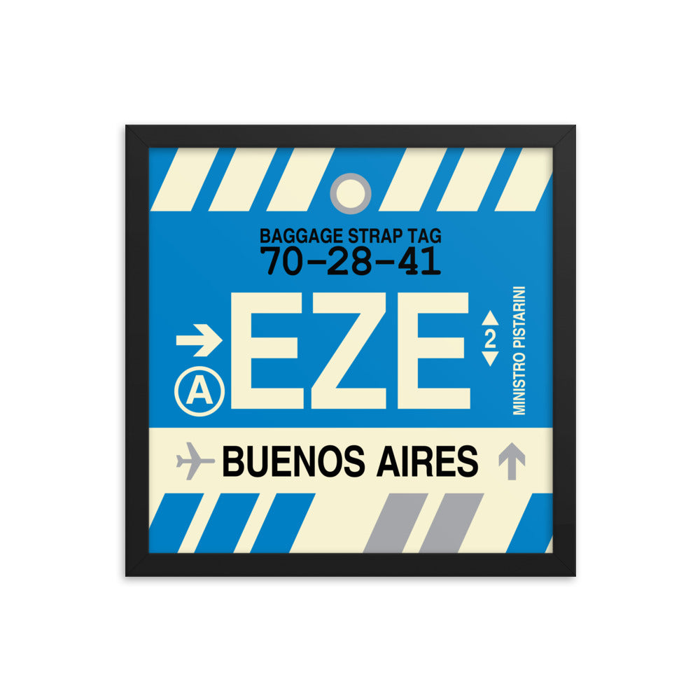 Travel-Themed Framed Print • EZE Buenos Aires • YHM Designs - Image 03