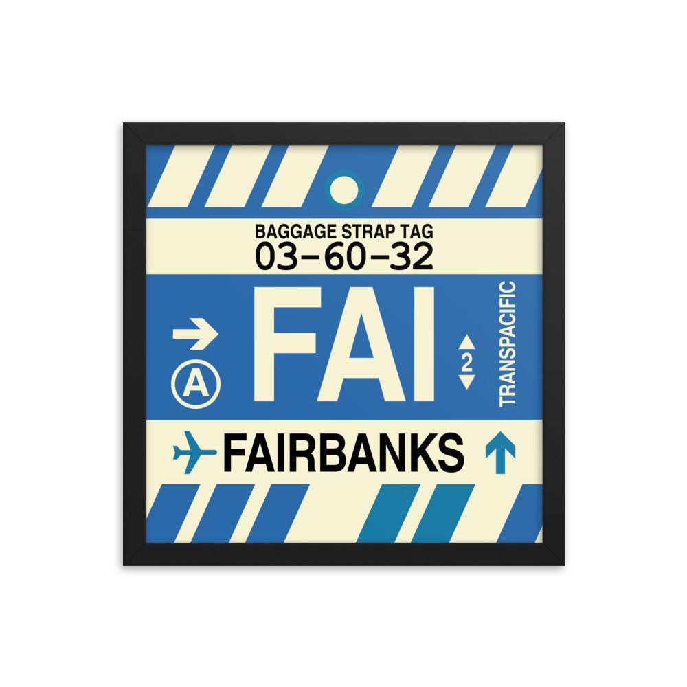Travel-Themed Framed Print • FAI Fairbanks Souvenir • YHM Designs - Image 03