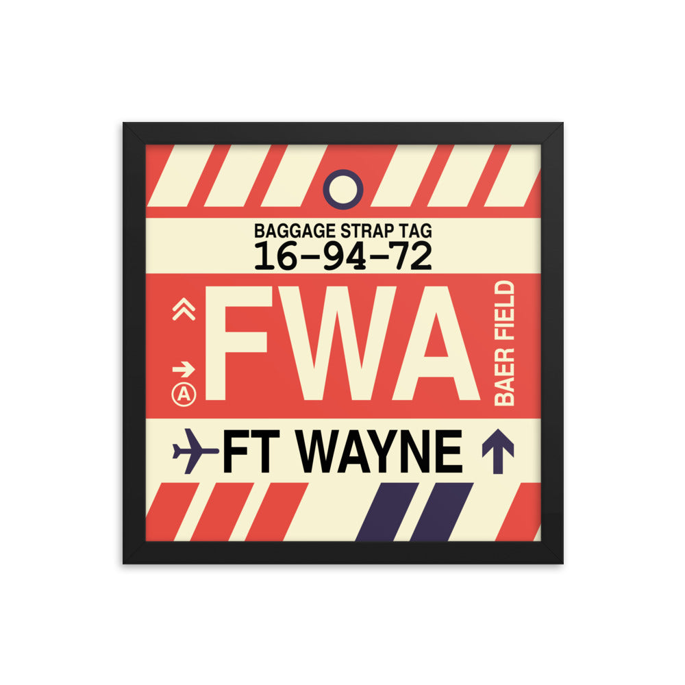 Travel-Themed Framed Print • FWA Fort Wayne • YHM Designs - Image 03