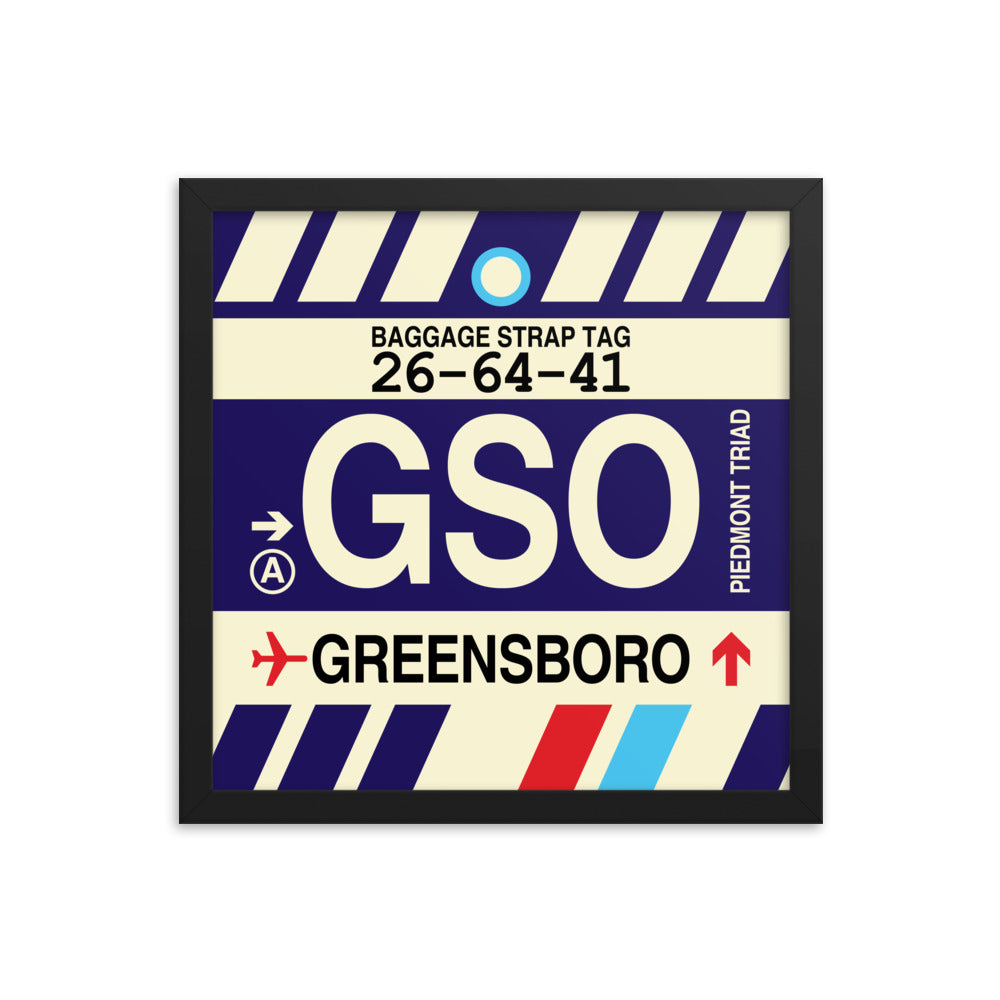Travel-Themed Framed Print • GSO Greensboro • YHM Designs - Image 03