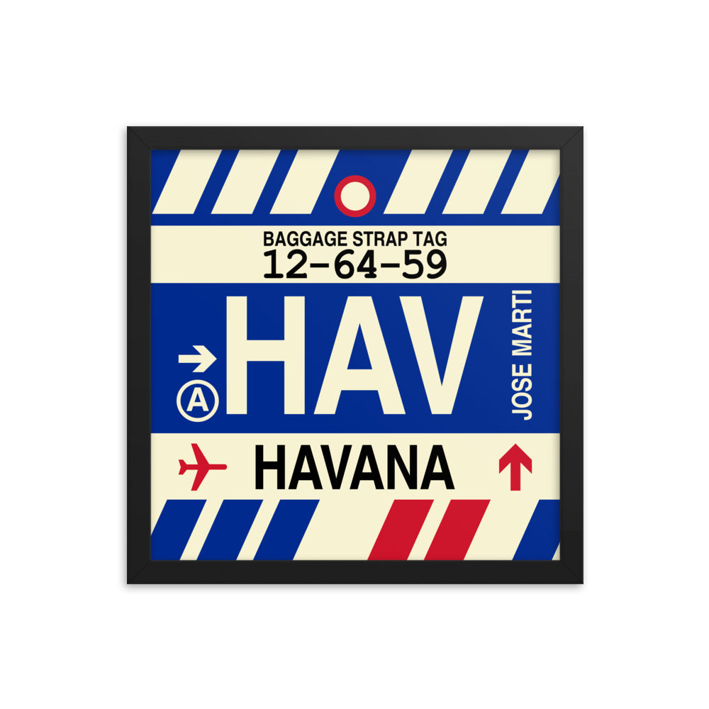 Travel-Themed Framed Print • HAV Havana • YHM Designs - Image 03