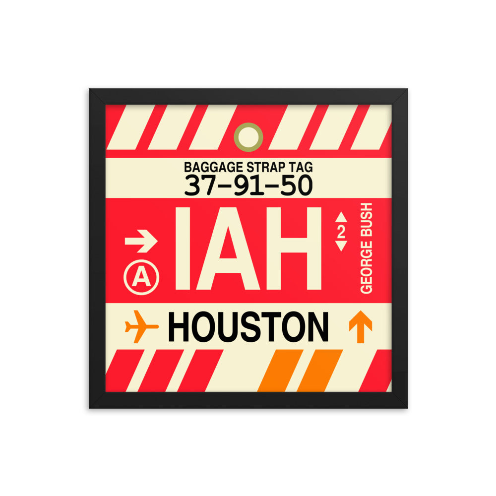 Travel-Themed Framed Print • IAH Houston • YHM Designs - Image 03