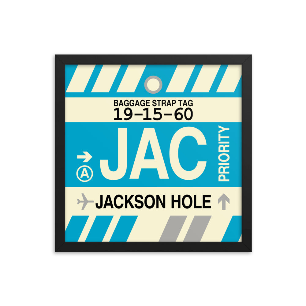 Travel-Themed Framed Print • JAC Jackson Hole • YHM Designs - Image 03