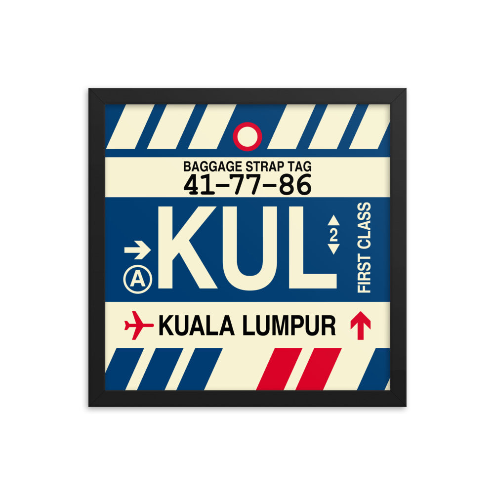 Travel-Themed Framed Print • KUL Kuala Lumpur Souvenir • YHM Designs - Image 03