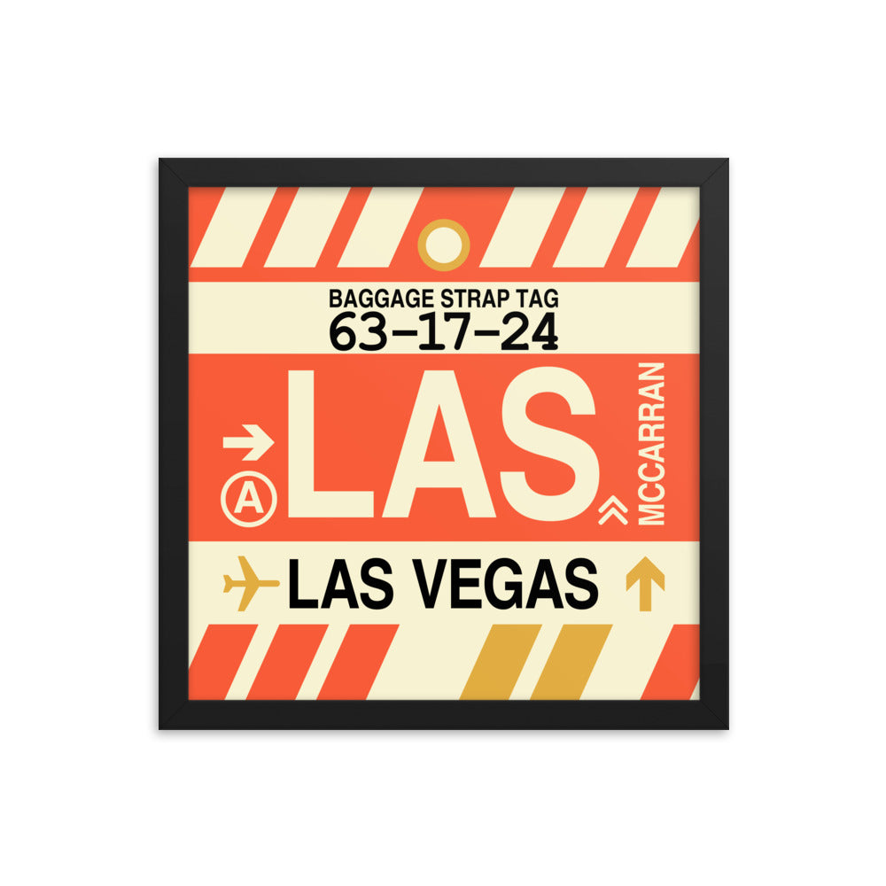 Travel-Themed Framed Print • LAS Las Vegas • YHM Designs - Image 03