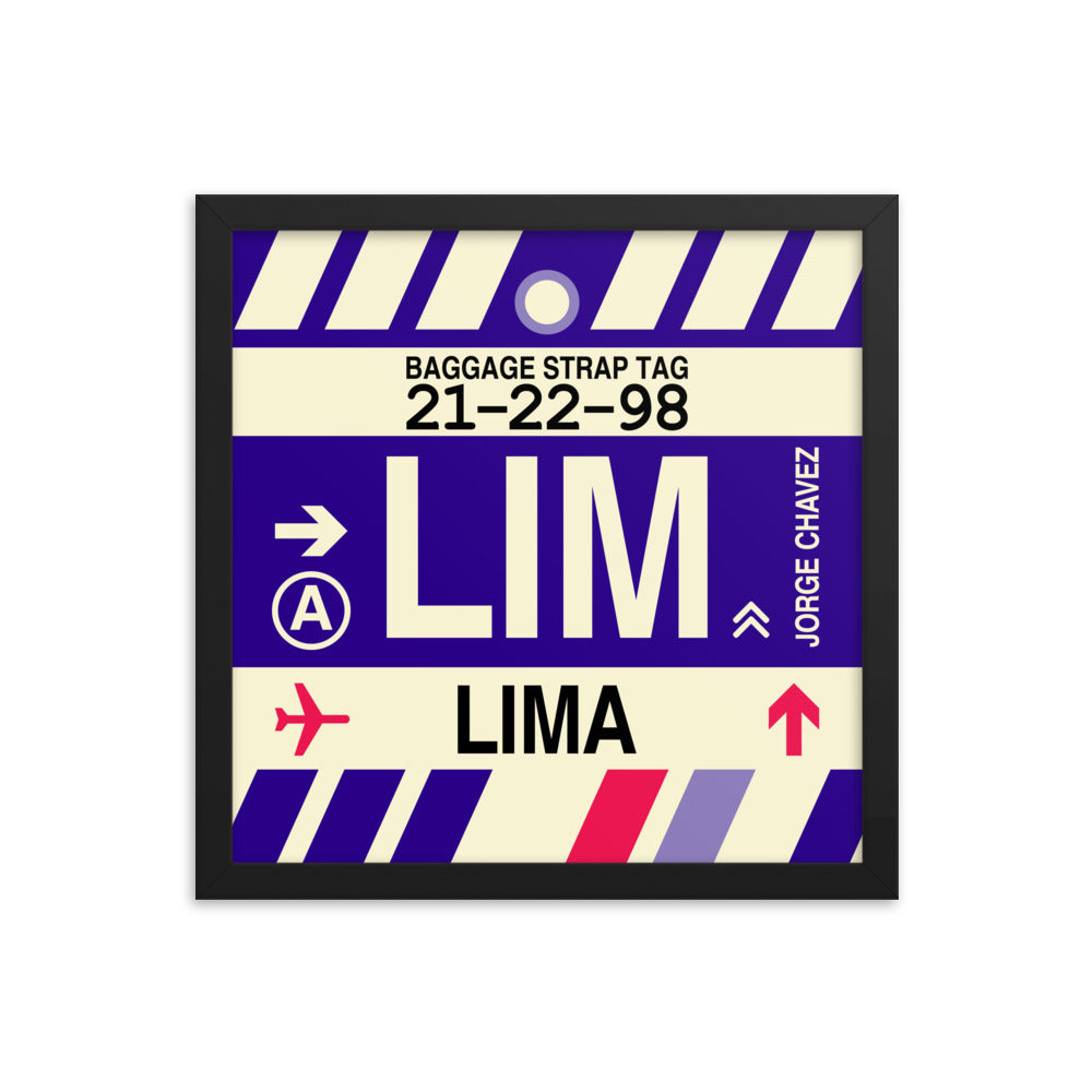 Travel-Themed Framed Print • LIM Lima • YHM Designs - Image 03