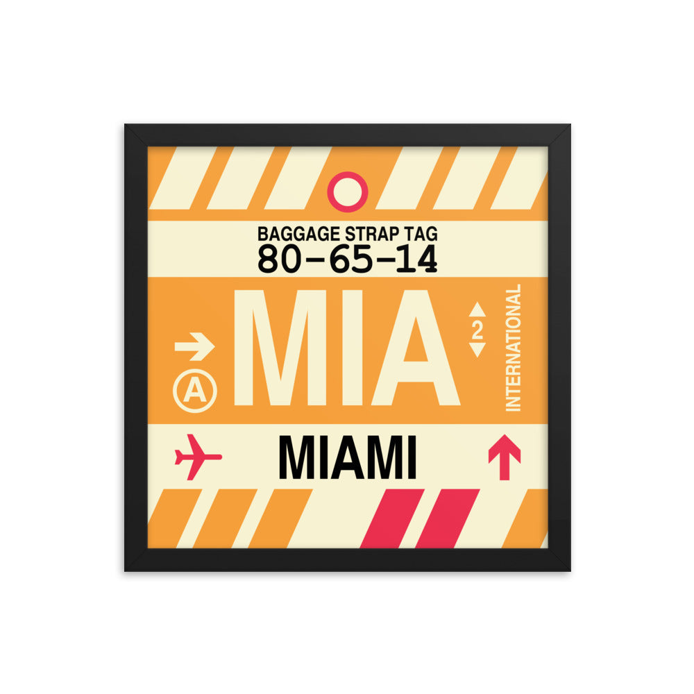 Travel-Themed Framed Print • MIA Miami • YHM Designs - Image 03