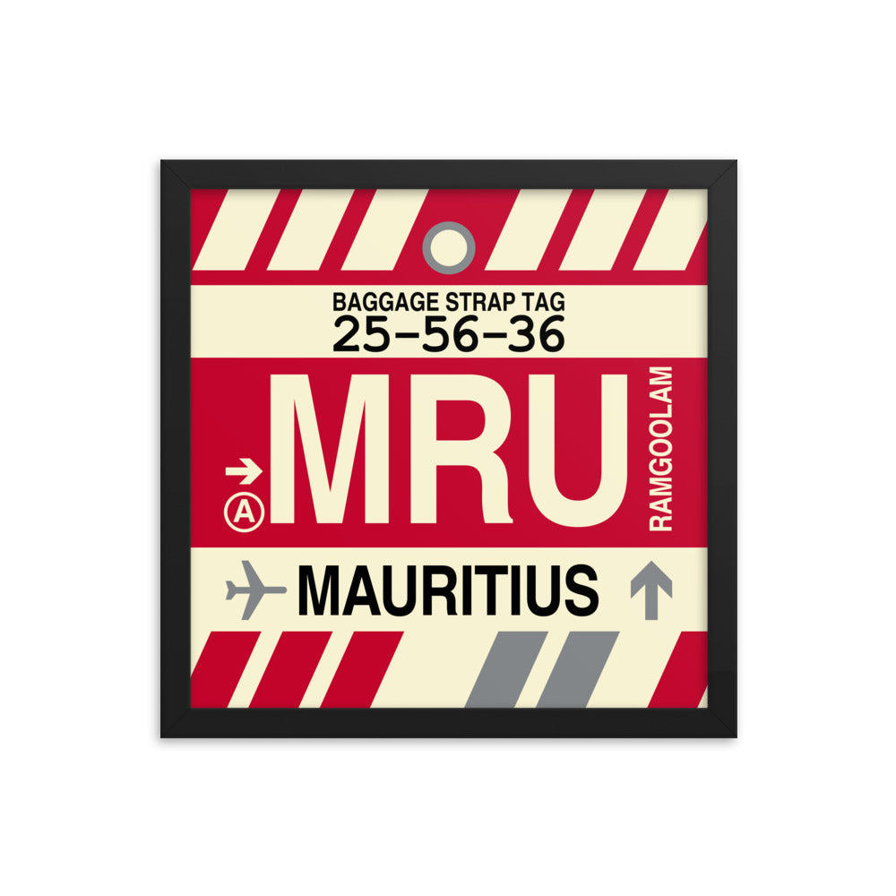 Travel-Themed Framed Print • MRU Port Louis Souvenir • YHM Designs - Image 03