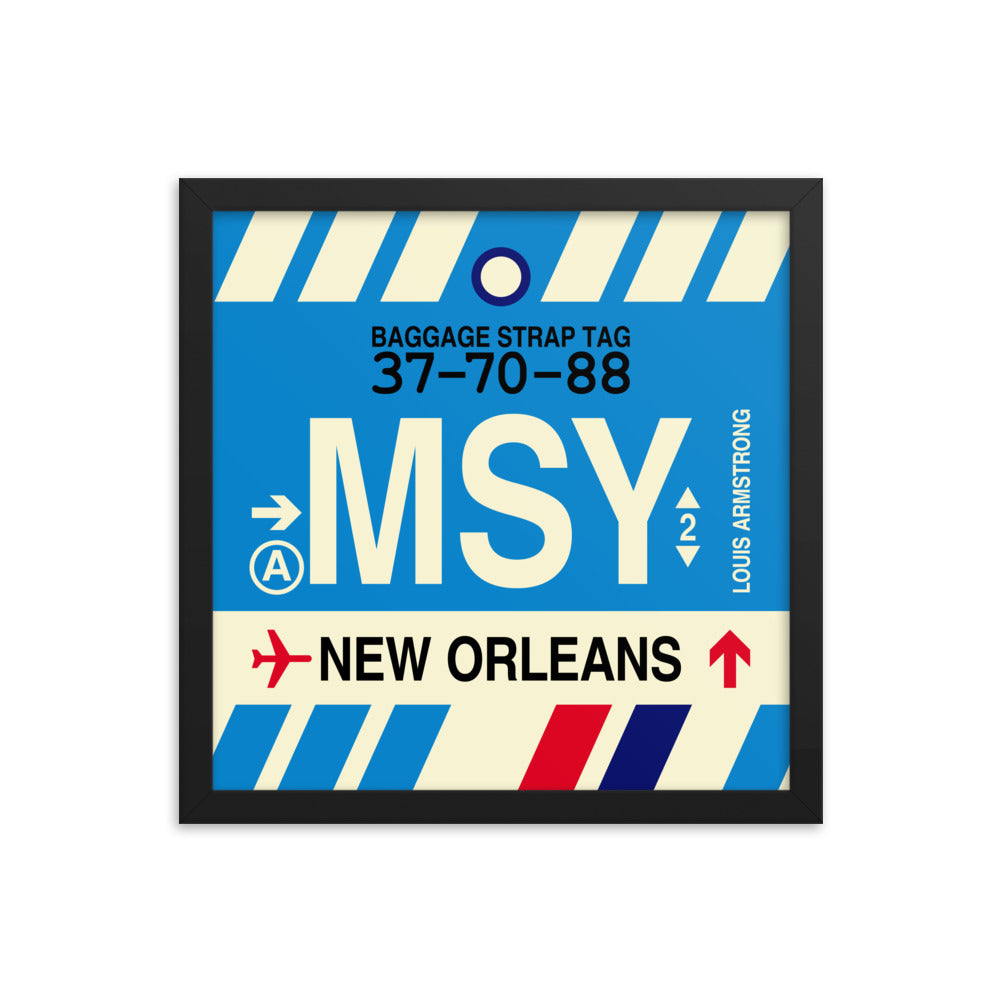 Travel-Themed Framed Print • MSY New Orleans • YHM Designs - Image 03