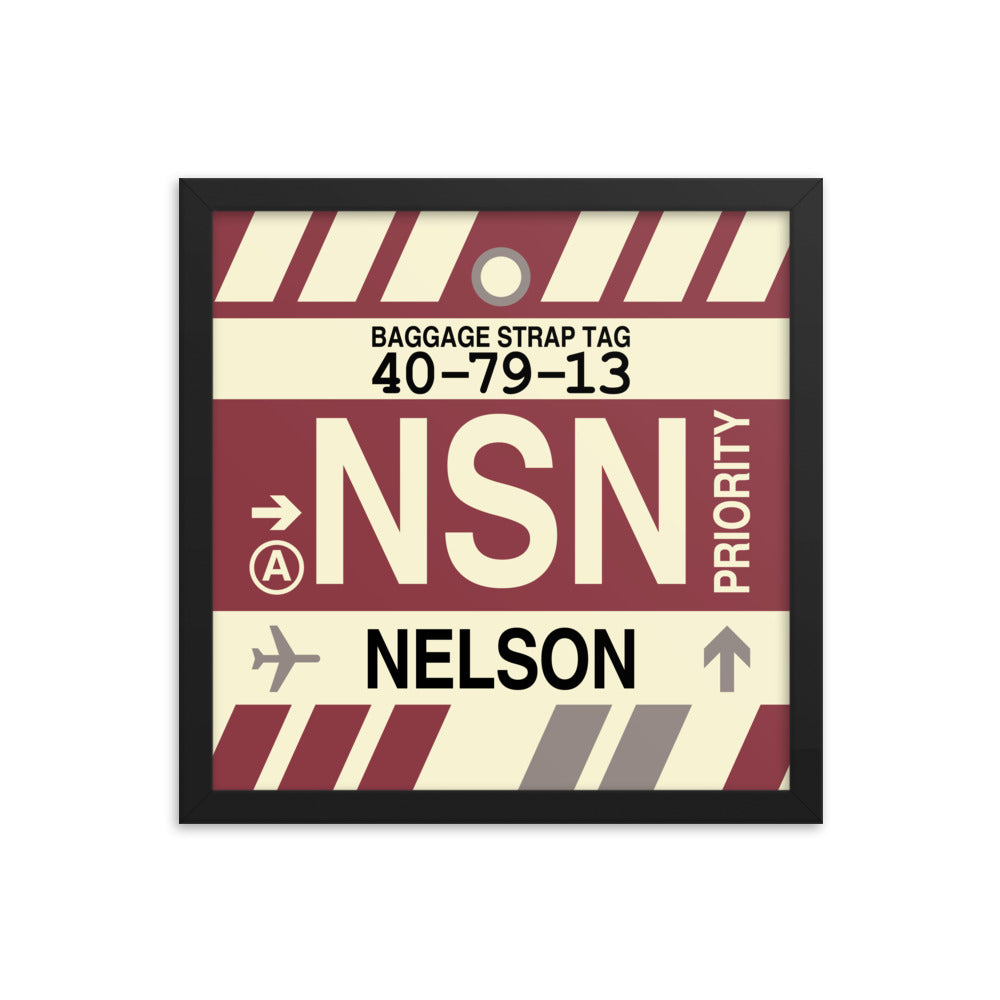 Travel-Themed Framed Print • NSN Nelson Souvenir • YHM Designs - Image 03